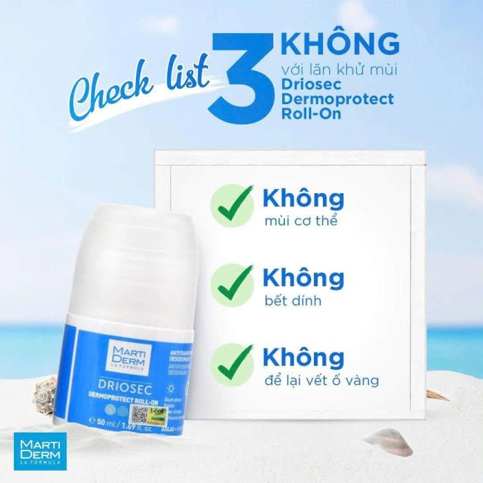 Lăn Khử Mùi Martiderm Driosec Dermoprotect