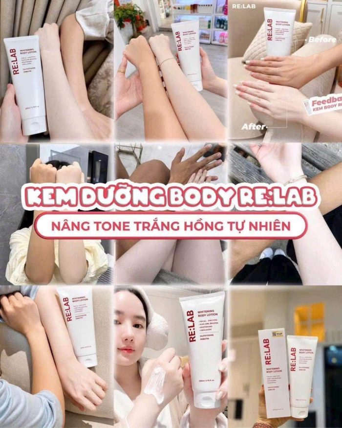 Kem Body Relab Whitening Body Lotion Mẫu Mới Nhất