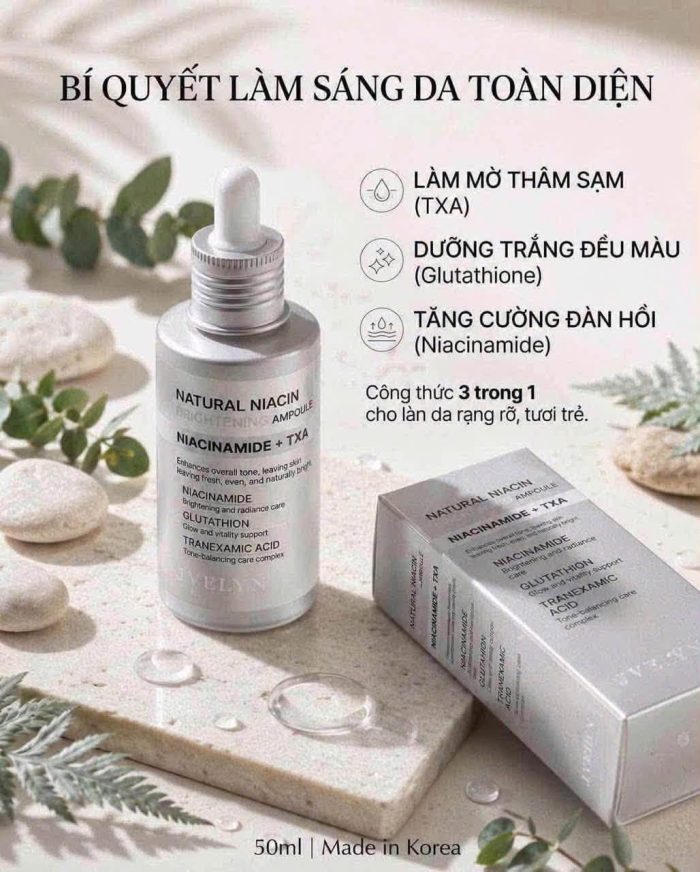 Serum Jvelyn Natural Niacin Brightening Ampoule mờ nám tàn nhang