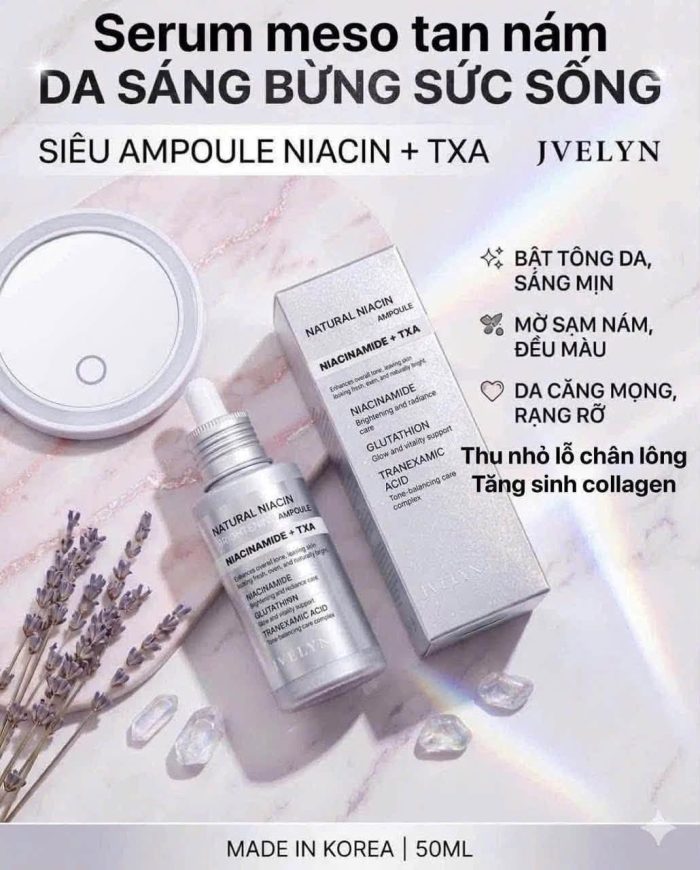 Serum Jvelyn Natural Niacin Brightening Ampoule mờ nám tàn nhang