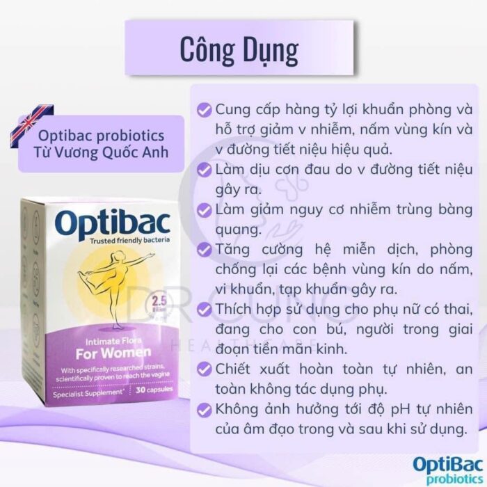 Viên uống men vi sinh Optibac For Women