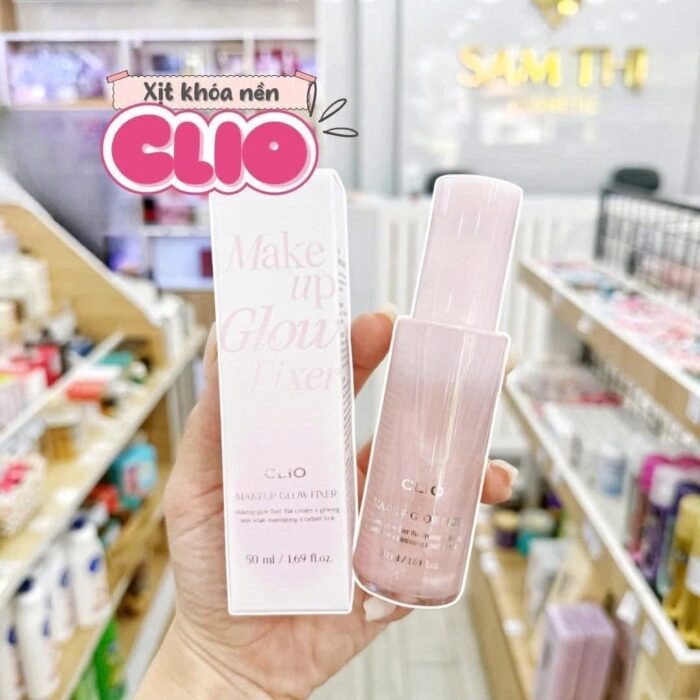 Xịt khóa nền Clio Makeup Glow Fixer