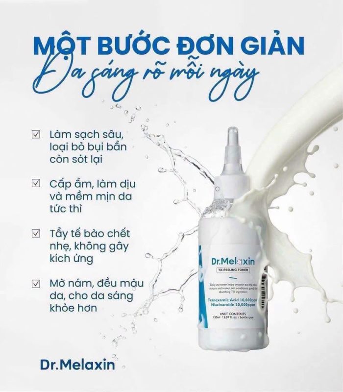 Nước hoa hồng toner Dr Melaxin TX Peeling