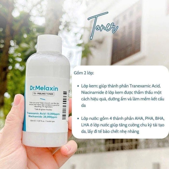 Nước hoa hồng toner Dr Melaxin TX Peeling