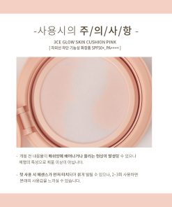 phan nuoc 3ce glow skin cushion pink spf 50 pa 2