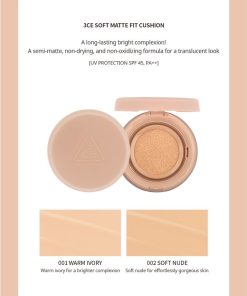 phan nuoc 3ce glow skin cushion pink spf 50 pa 9 e1660749152942